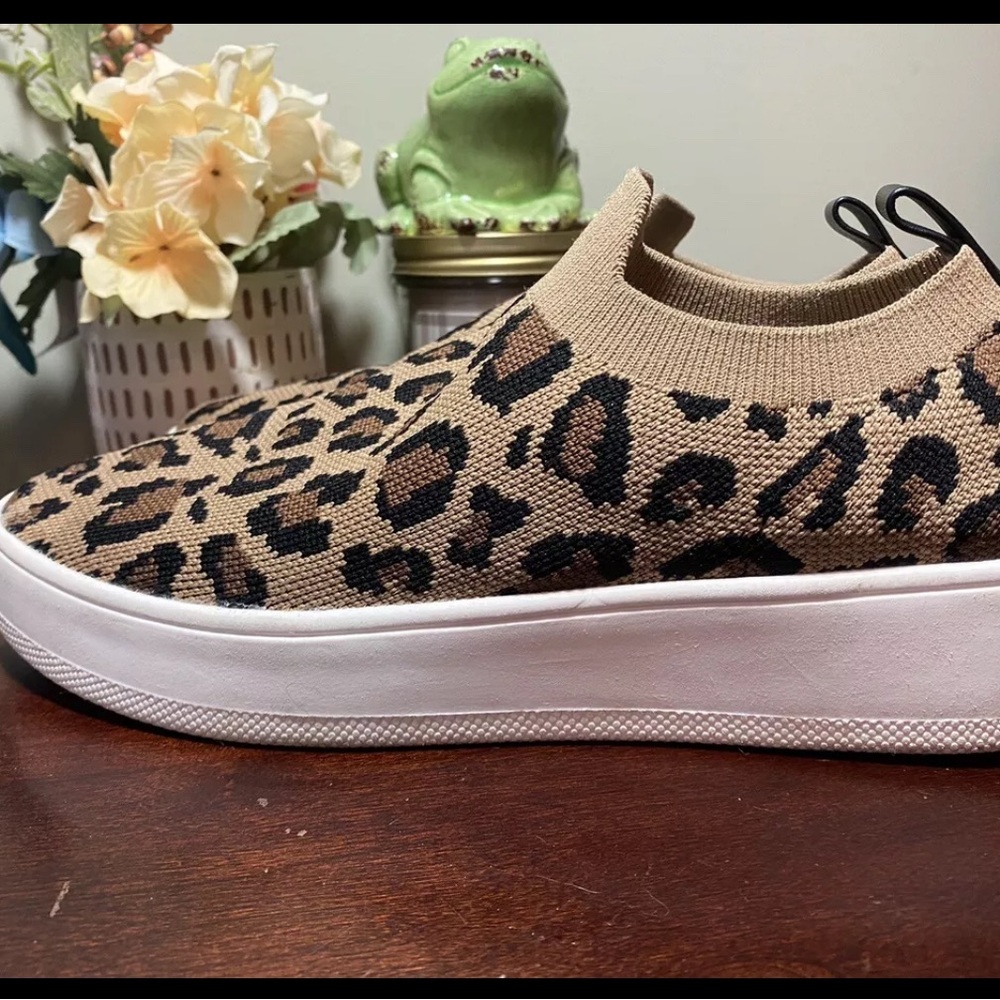Leopard Print Slip-On Sneakers